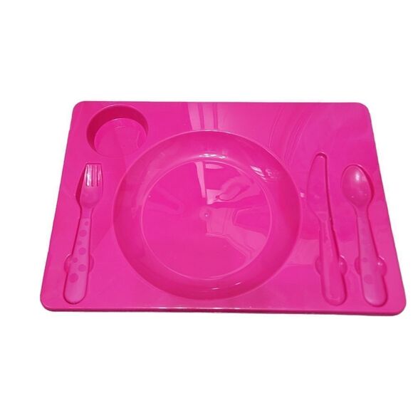Kids dinner/ lunch trays with utensils - Picture 5 of 5